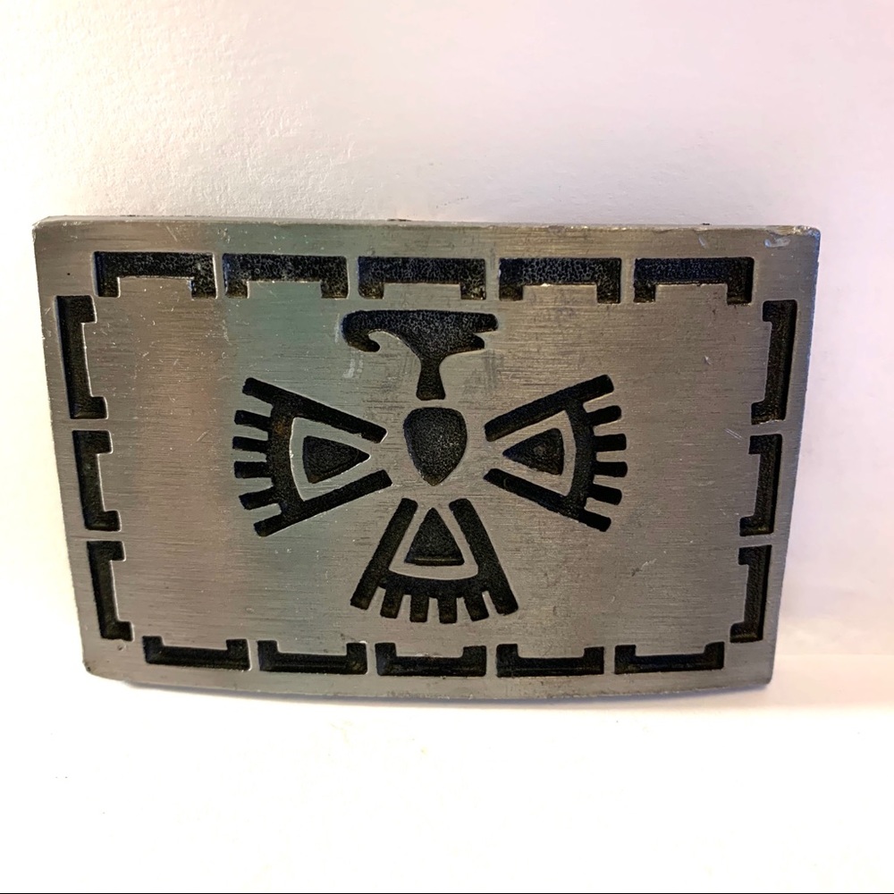 Southwestern Bird Indian Art Vintage Belt Buckle
